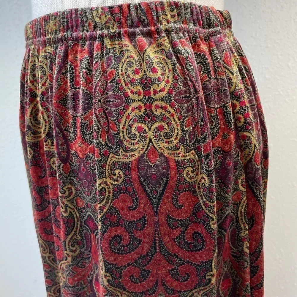 Vintage CLIO Velour Skirt Size Petite Large EUC